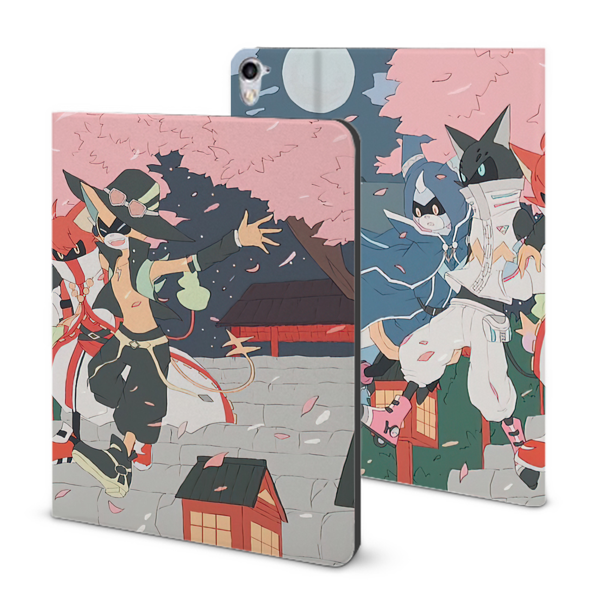 （画像用） 妖怪ウォッチ Yo-kai Watch IPad ケース ブック型 PUレザー TPU 耐衝撃 軽量 薄型 ペン収納なし 全面保護 IPad 各モデル対応